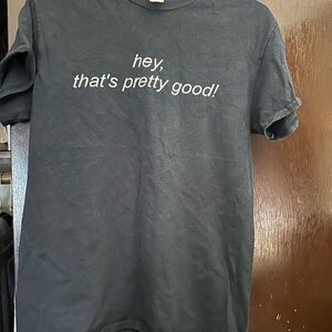 Charcoal Tee with Slogan